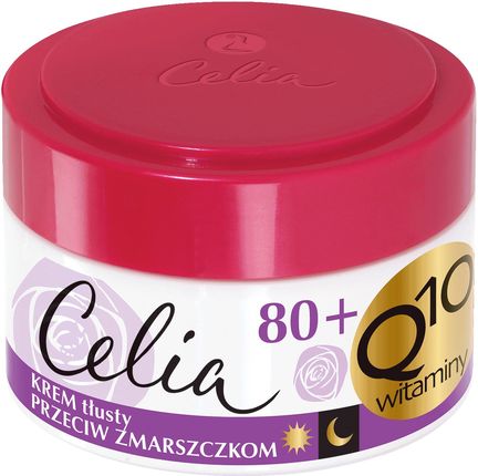 Krem Celia Q10 przeciwzmarszczkowy tłusty do twarzy 80+ z elastyną na dzień i noc 50ml