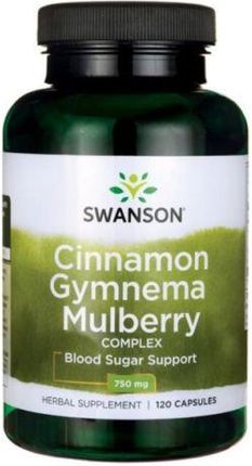 Swanson Cinamon Gymnema Mulberry suplement diety 120 kaps