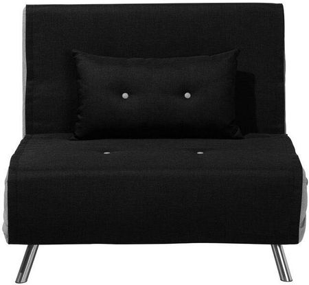 Beliani Sofa rozkładana czarna futon tapicerowana funkcja spania 1-osobowa Farris