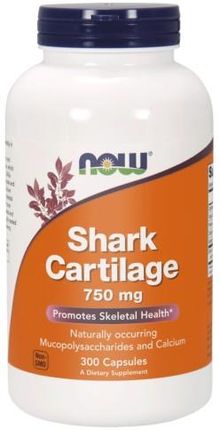NOW Foods „Chrząstka rekina” 750 mg – 300 kaps Shark