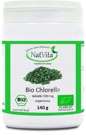 NatVita Algi BIO Chlorella 500mg tabletki 280szt 140g