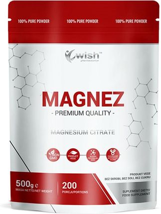 WISH Pharmaceutical Magnez Cytrynian Magnezu 500g