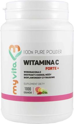 MyVita Witamina C FORTE+ proszek 1kg - witamina C + bioflawonoidy + dzika róża