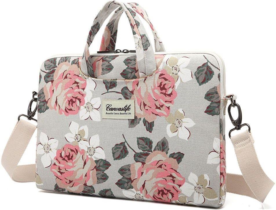 Torba na laptopa Canvaslife Briefcase Do Macbook Air/Pro 13 White Rose