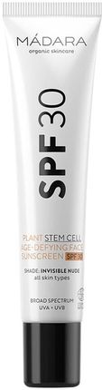 madara organic skincare Plant Stem Cell Age-Defying Face Sunscreen krem przeciwsłoneczny SPF 30 40ml