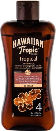 Hawaiian Tropic Tropical Tanning Oil SPF4 Preparaty po opalaniu 200ml