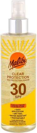 Malibu Clear Protection SPF30 Preparat do opalania ciała 250ml