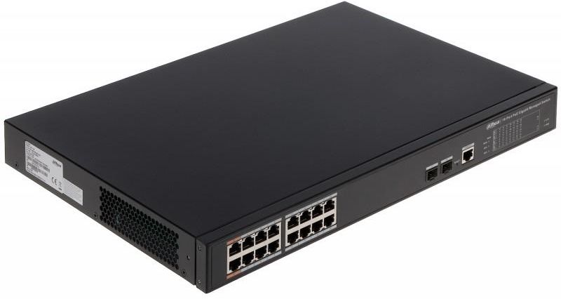 фото Комутатор керований 2 рівня Dahua Technology PFS4218-16GT-240 1