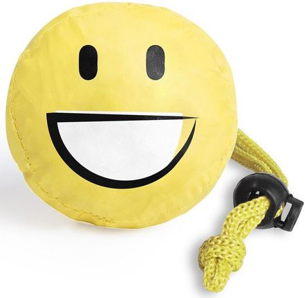 Składana torba na zakupy uśmiechnięta buzia KEMER - żółty