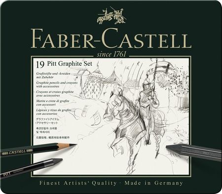 Faber Castell Zestaw Ołówków I Grafitów Pitt Średni