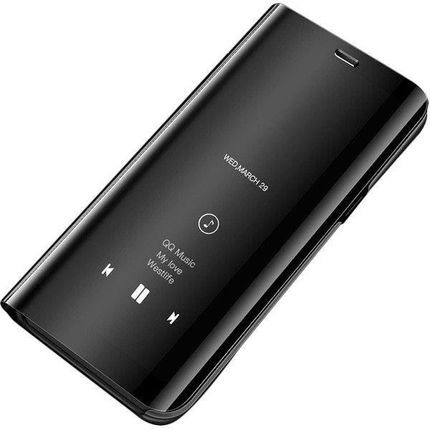 Clear View Case futerał etui z klapką Samsung Galaxy A40 - Czarny