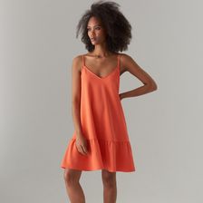 Mohito - Sukienka z falbaną - Pomarańczowy - Ceny i opinie 
