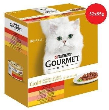 Gourmet Gold Kawałki W Sosie Mix Smaków 32x85G