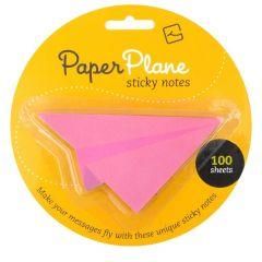 Paper Plane - karteczki samoprzylepne - różowe
