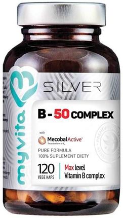 MyVita,Silver witamina B-50 complex, Maxlevel, 120 kapsułek