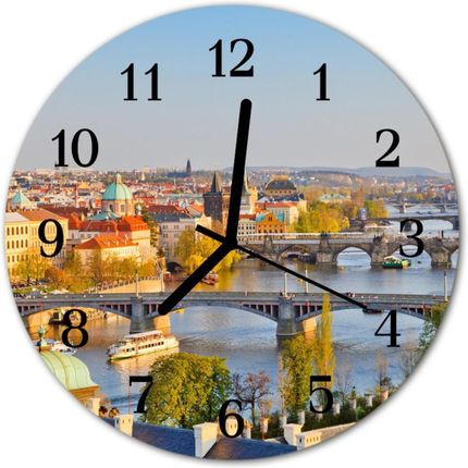 Tulup Zegar Ścienny Okrągły Miasto Praga (Plzso30Nn43876816)