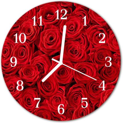 Tulup Zegar Ścienny Okrągły Róże (Plzso30Nn45078162)
