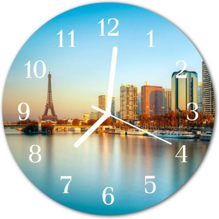 Tulup Zegar Ścienny Okrągły Wieża Eiffla W Paryżu (Plzso30Nn45236411)