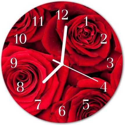Tulup Zegar Ścienny Okrągły Róże (Plzso30Nn23492716)