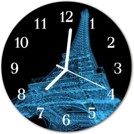 Tulup Zegar Ścienny Okrągły Wieża Eiffla W Paryżu (Plzso30Nn44923387)
