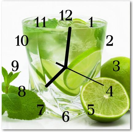 Tulup Zegar Szklany Kwadratowy Limonka (Plzsk30X30Nn57073942)