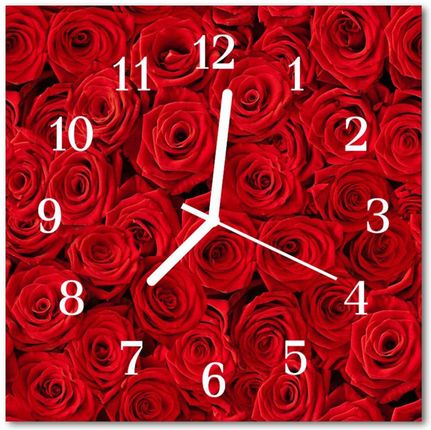 Tulup Zegar Ścienny Kwadrat Róże (Plzsk30X30Nn45078162)