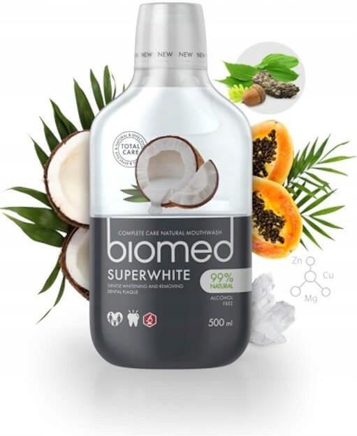 Splat Biomed płyn do płukania jamy ustnej Superwhite wybielająca 500ml - zdjęcie 2 Splat Biomed płyn do płukania jamy ustnej Superwhite wybielająca 500ml