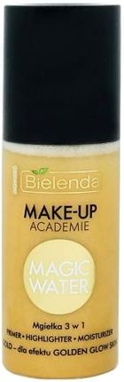Bielenda Mgiełka 3 W 1 Dla Efektu Golden Glow Skin Make-Up Academie Magic Water Gold 150Ml