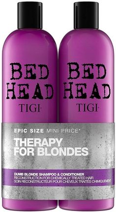 TIGI Bed Head zestaw Dumb Blonde Repair Shampoo + Dumb Blonde Reconstructor 2x750 ml