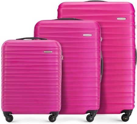 Zestaw trzech walizek WITTCHEN 56-3A-31S różowy - różowy