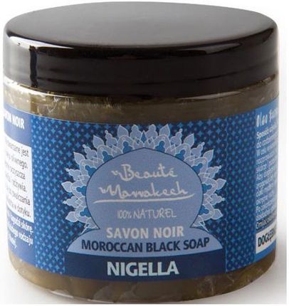 beaute marrakech Naturalne czarne mydło Czarnuszka Savon Noir Moroccan Black Soap Nigella 200g