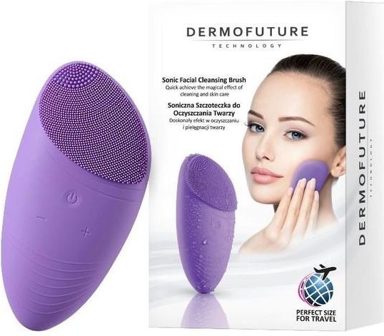 DERMOFUTURE MAŁA Soniczna szczoteczka do twarzy fioletowa - zdjęcie 2 DERMOFUTURE MAŁA Soniczna szczoteczka do twarzy fioletowa