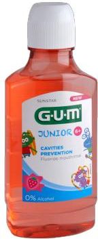 SUNSTAR GUM Junior Monster Płyn do płukania jamy ustnej od 6 roku życia smak truskawkowy 300ml
