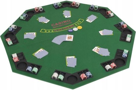 Składany blat do pokera dla 8 graczy, ośmiokątny,
