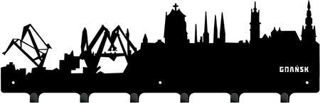W118 60 C Duży Wieszak Metalowy Miasto Gdańsk 60Cm W11860C