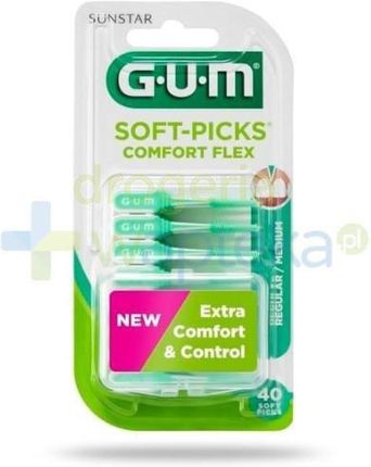 GUM Soft-Picks Comfort Flex Szczoteczki do przestrzeni międzyzębowych średnie 40 szt.