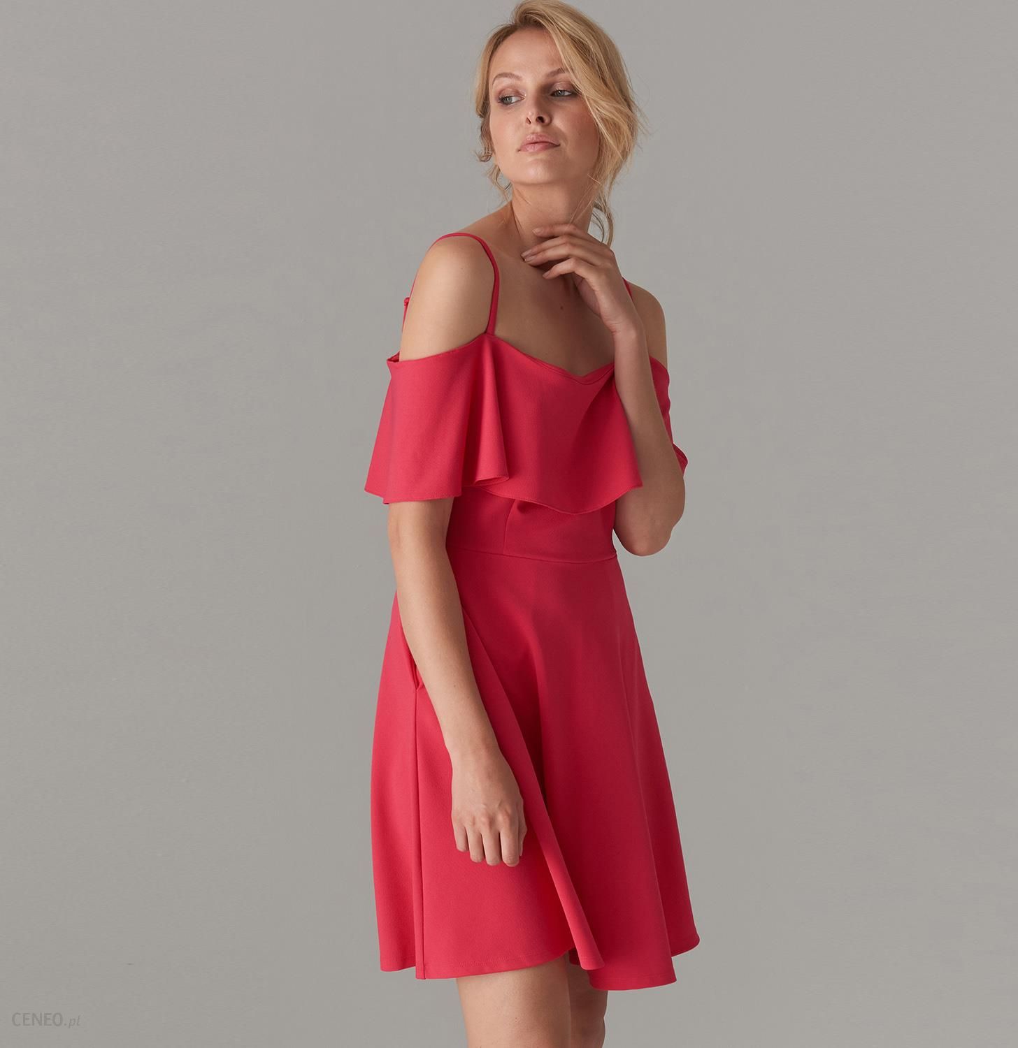 Mohito - Sukienka cold shoulder - Różowy - Ceny i opinie 