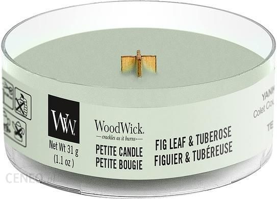 Woodwick Świeca Petite Fig Leaf & Tuberose (66030E) - Opinie i