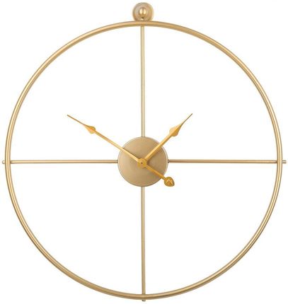 Beliani Zegar ścienny złoty metalowy okrągły 50 cm bez cyfr Zuchwil
