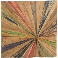 Zdjęcie Beliani Dekoracja Ścienna Drewno Tekowe Cancun (136861) - Władysławowo