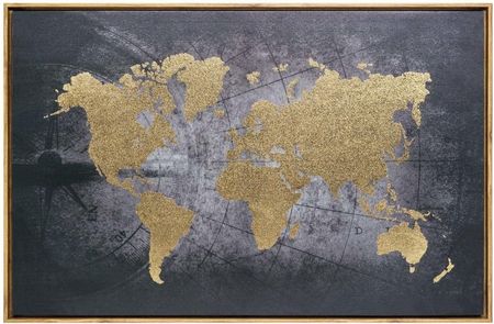 Atmosphera Mapa Świata Ścienna Dekoracja Wisząca Na Ścianę Płótno W Ramce 58 X 88 Cm (B07Lc2S4Yq)
