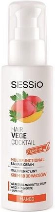 Sessio Hair Vege Cocktail Multifunctional BB Hair Crem multifunkcyjny krem BB do włosów osłabionych i łamliwych Mango 100g