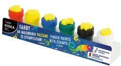 Zdjęcie Derform Farby Do Malowania Palcami Ze Stemplami 6Szt Kidea - Toruń
