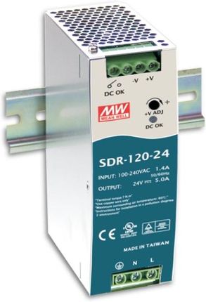 MEAN WELL zasilacz na szynę DIN 35mm 120W / 12V / 10A (SDR-120-12)