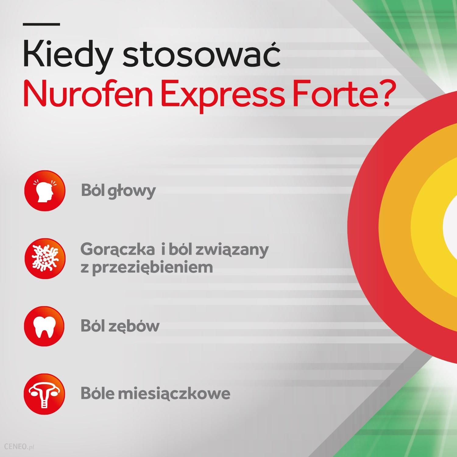 Nurofen Express Forte ibuprofen 400mg 30 kapsułek leki przeciwbólowe