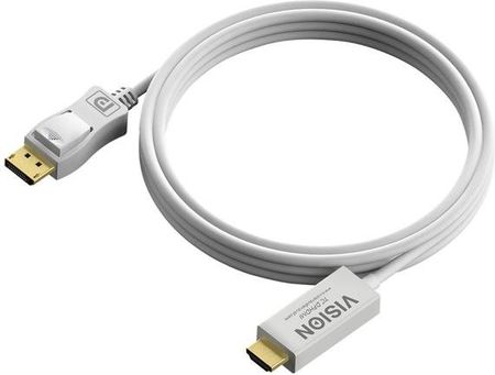 Vision Tc 1Mdphdmi Kabel Jednokierunkowy Displayport Na Hdmi-A 4K Ethernet - 1M (Tc1Mdphdmi)
