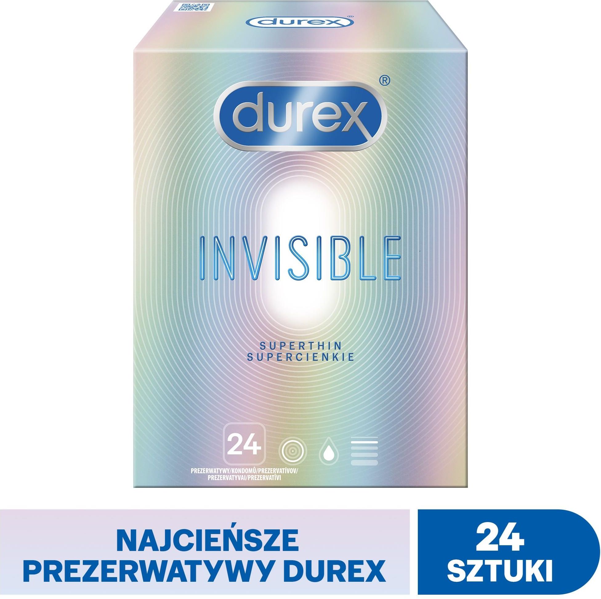 Durex prezerwatywy Invisible Supercienkie 24 szt. - zdjęcie 2 Durex prezerwatywy Invisible Supercienkie 24 szt.