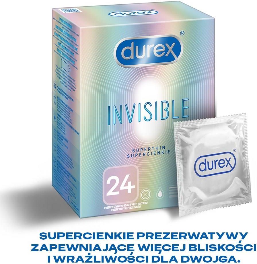 Durex prezerwatywy Invisible Supercienkie 24 szt. - zdjęcie 6 Durex prezerwatywy Invisible Supercienkie 24 szt.