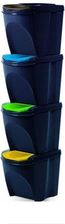 4Home Kosz Do Segregacji Śmieci Sortibox 20 L 4 Szt Antracyt (802579) - Selektory odpadków