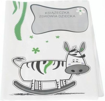 Biurfol Okładka Na Książeczkę Zdrowia Dziecka Z Nadrukiem Zebra 1Szt